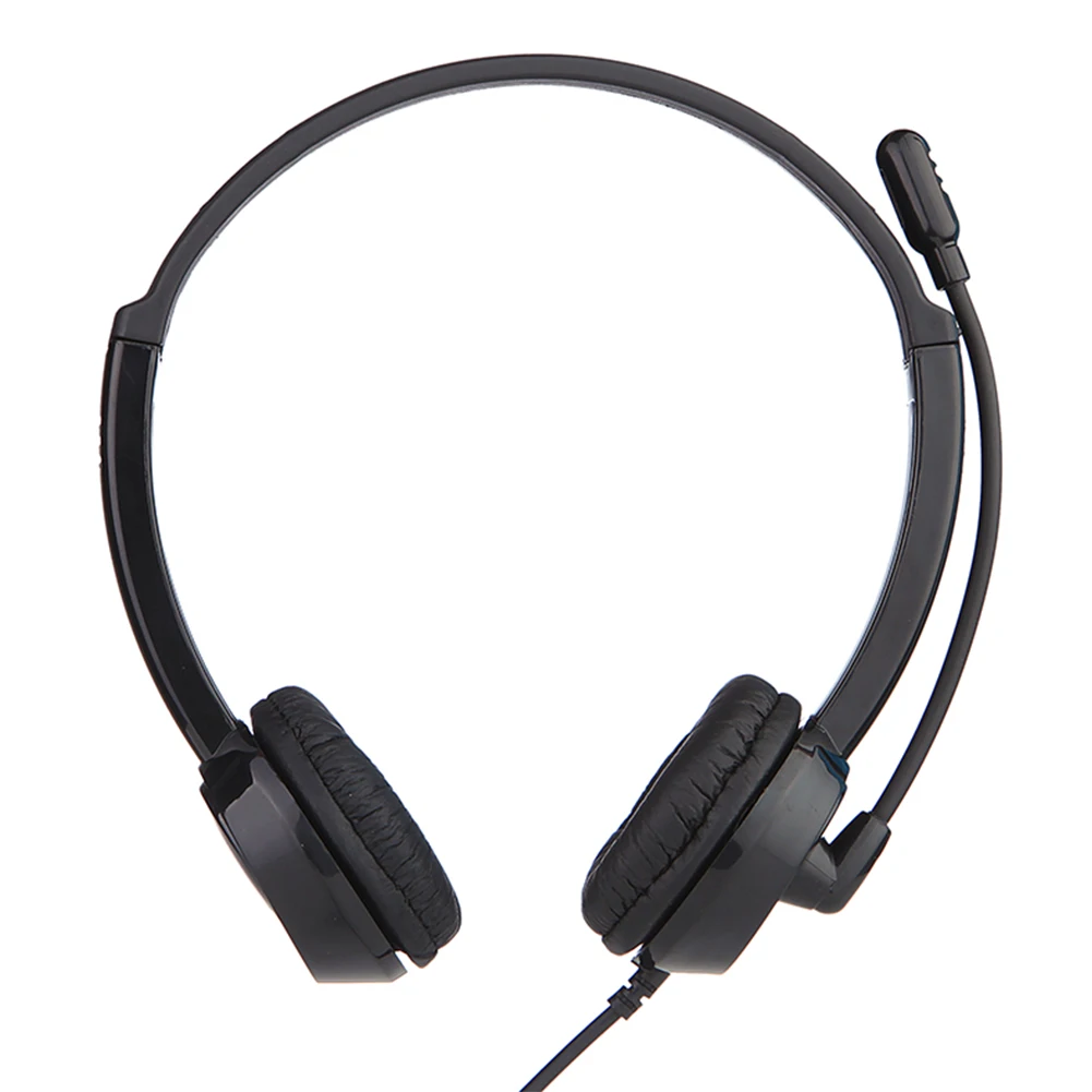 전화 운영자 콜센터 유선 헤드셋, 3.5mm USB, 사무실 소음 차단, 조정 가능한 헤드밴드, 마이크 PC 컴퓨터