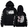 Hot Anime Attack on Titan Hoodie Harajuku  Pullover Tops Man Woman Sweatshirt Fans Gift 2