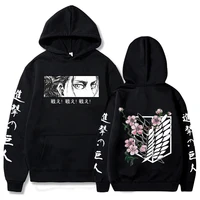 Hot Anime Attack on Titan Hoodie Harajuku  Pullover Tops Man Woman Sweatshirt Fans Gift 2