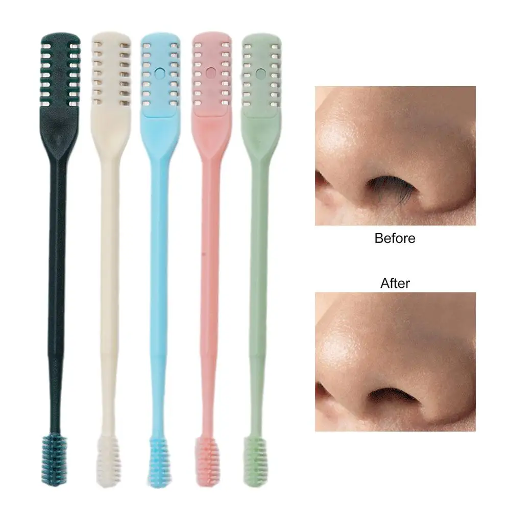 

360° Rotating Nose Hair Trimmer Shaver Double Head Nose Hair Remover Cleaning Reusable Small Manual Nose Hair Removal Tools