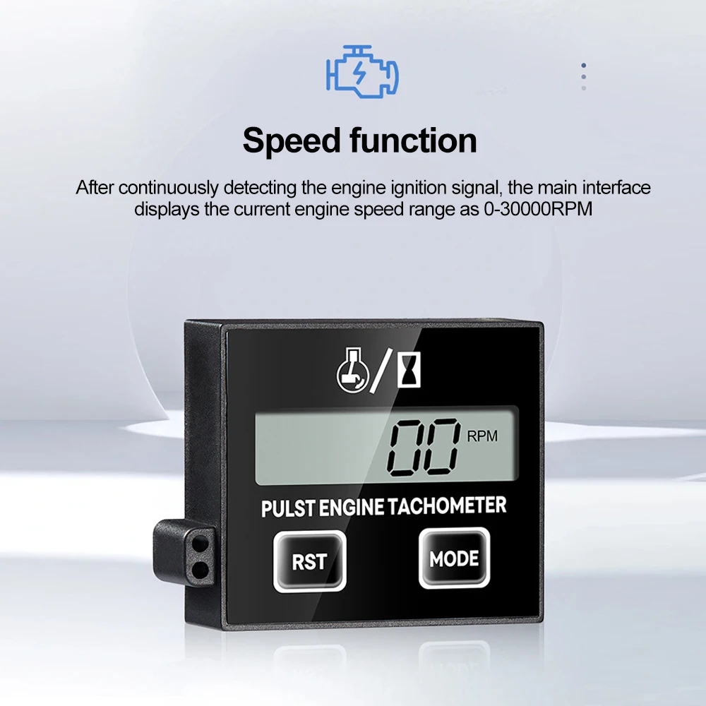 Motorcycle Tachometer Digital Engine Tach Hour Meter RPM Digital Display for ATV Motorcycle Stroke Engine Boat engine tachometer tachometer gauge tachometer meter