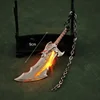 God of War Weapon 9cm Blades of Chaos Runic Kratos Sword Game Periphery Metal Alloy Keychain Katana Sword Real Steel Gift Toys 6