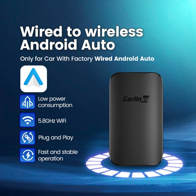 

Carlinkit A2A Wireless Carplay Adapter Auto Smart Ai Box Plug And Play Wifi BT Auto Connect For Wired Android Auto Cars