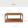 Haven Coffee Table, Living Room, Warm Brown 2