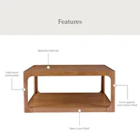 Haven Coffee Table, Living Room, Warm Brown 2