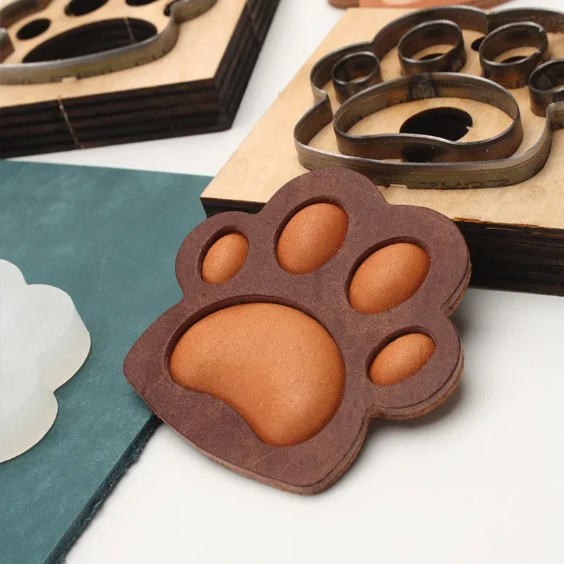 Dog Paw Cutting Die Modeling Mold Vegetable Leather Punch Blade Rule Cutting Mold Wood Die Cutter Leather Paper Crafts Tools