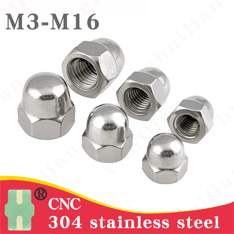Acorn Nuts M3 M4 M5 M6 M8 M10 M12 M14 M16 304 Stainless Steel