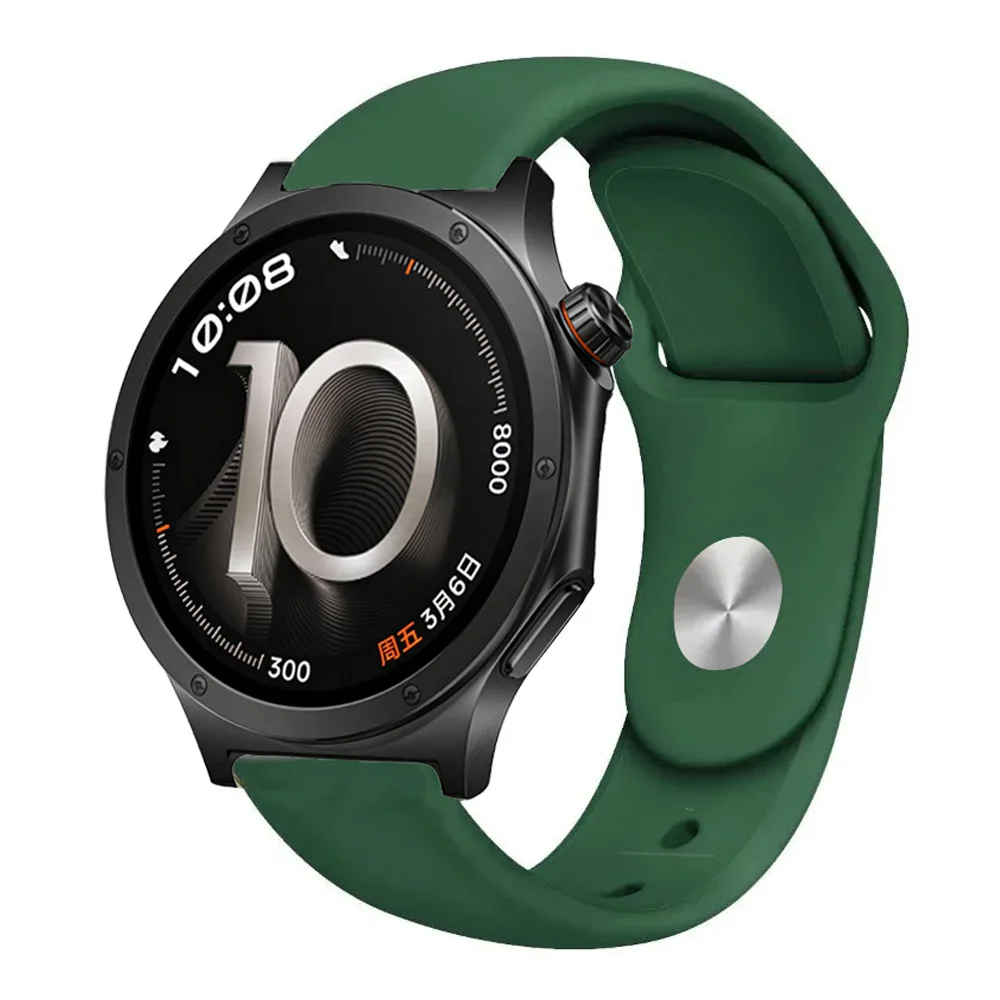 Soft Silicone Sports Strap, Breathable and Comfortable, 18/20/22mm