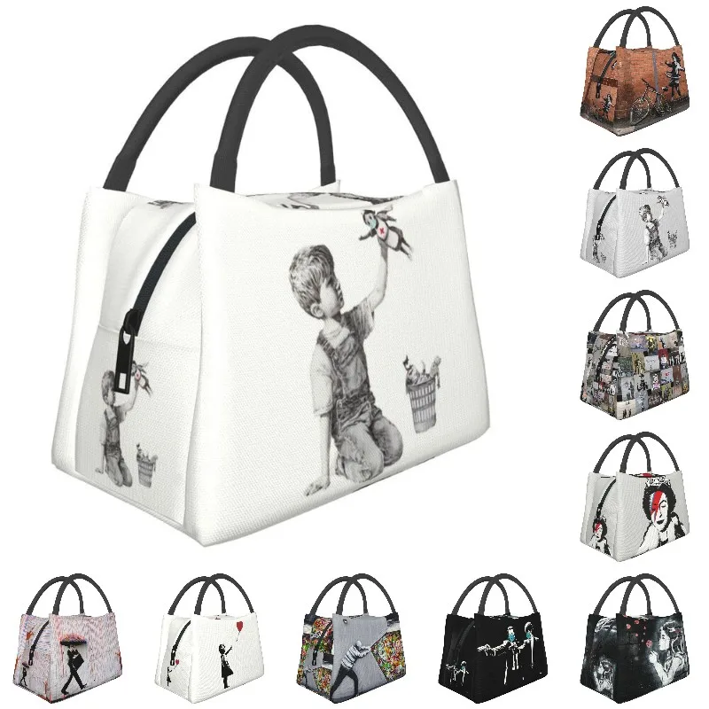 

Многоразовый Ланч-бокс Banksy Tribute для медсестер, женский водонепроницаемый Ланч-бокс в уличном стиле с термоизоляцией