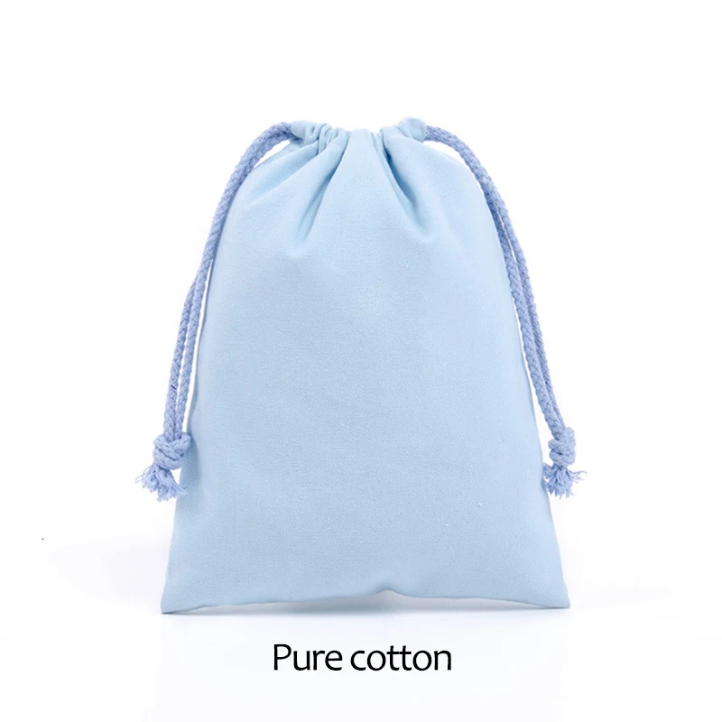 thumbnail image 1 of Bolsa de almacenamiento con cordón de algodón, bolsas de lona blanca para dulces, regalo, bolsa reutilizable, artículos diversos para el hogar, bolsas a prueba de polvo para organizar, 1 of 5
