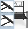 Twin Bed Frames Metal Platform Bed with Headboard and Footboard No Box Spring Needed Easy Assembly,Ground Clearance 6
