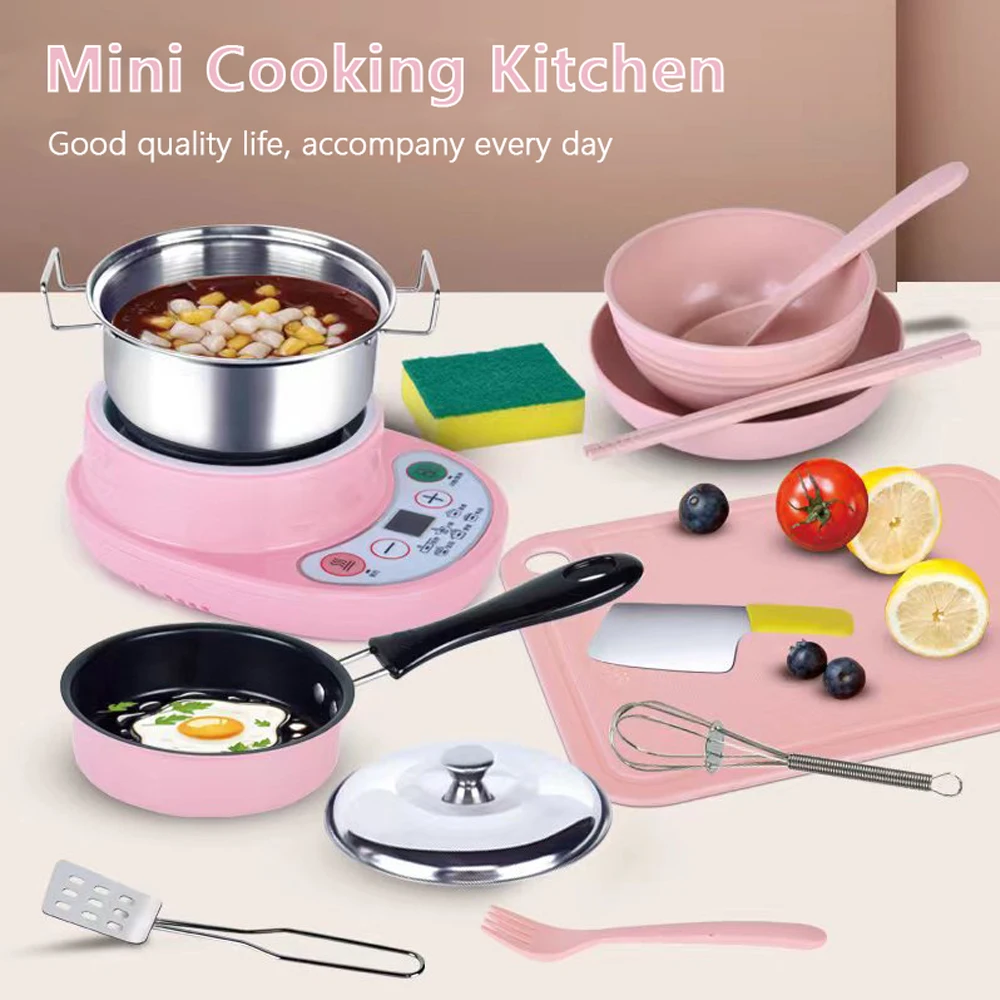 Children's Mini Kitchen Complete Cooking Girl Small Kitchen Set