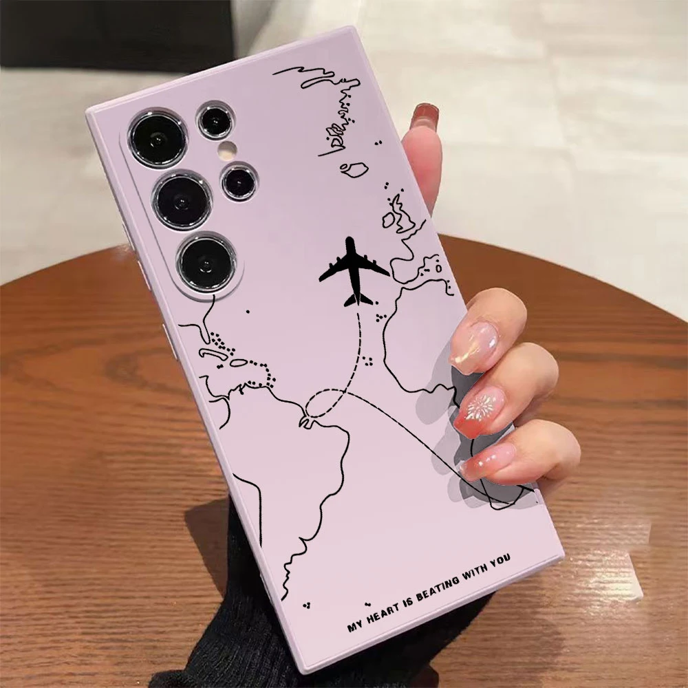 Airplane Route Design Phone Case