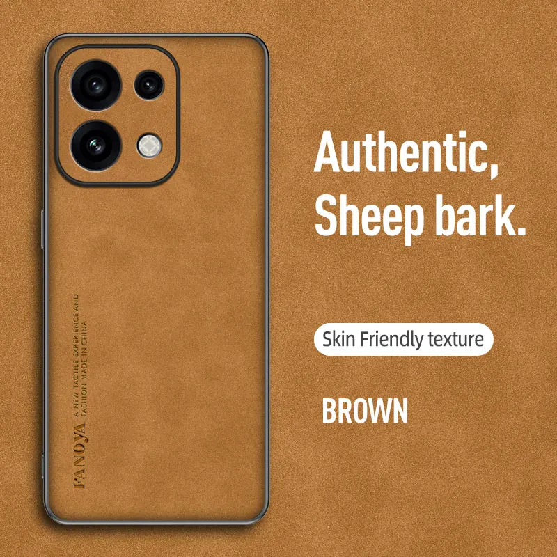 Luxurious Sheepskin-Feel PU Leather Phone Case - Premium Protective Cover