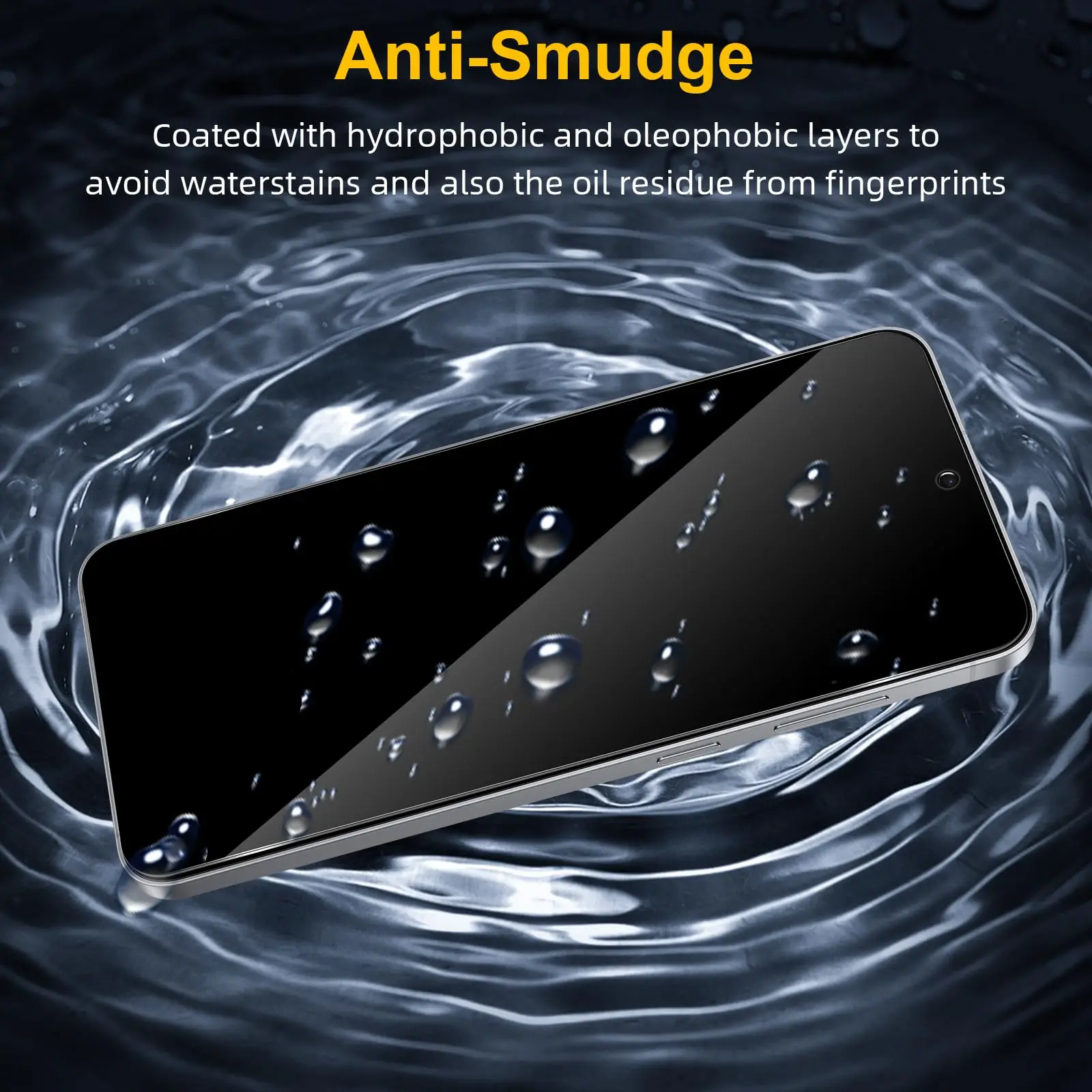 Ultra Privacy Anti-Scratch Tempered Glass Screen Protector - Case Friendly