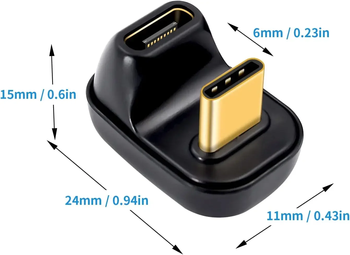 40MB/s 40Gbps USB C 180도 각도 어댑터 썬더볼트 3 4 USB 2/4 타입 C 남성-여성 변환 컨버터 100W 고속 충전 (휴대폰/태블릿용)
