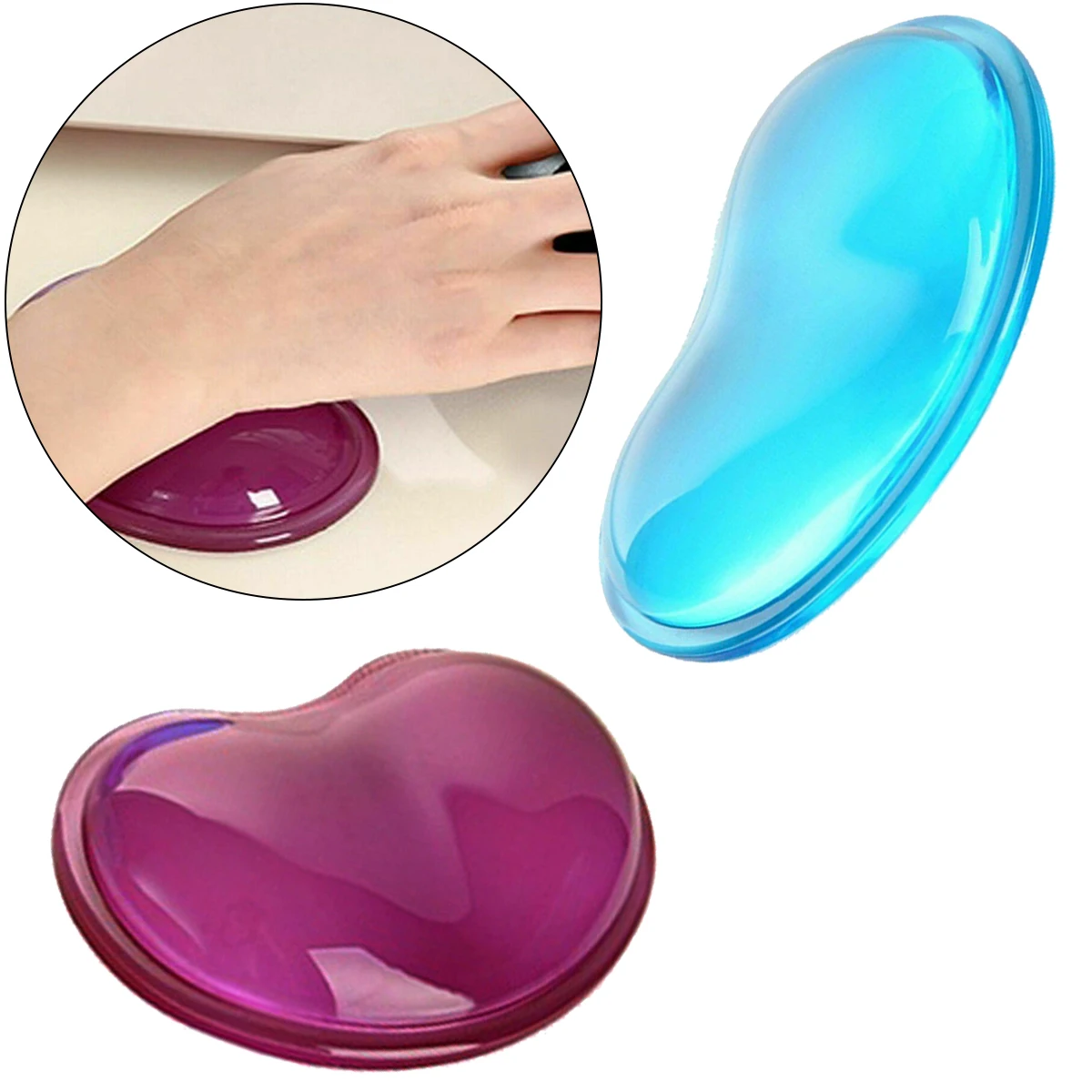 2Pcs 2023 Quality Silicone Heart-shaped Wrist Pad Wavy Comfort Gel Hand Mouse Support Cushion Wrist Cushion Rests for PC Laptop pinktortoise mousepad lovely cat 3d print chest silicone wrist rest mouse pad notebook pc gamer playmat