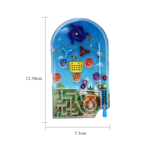 Pocket Pinball Desktop Shooting Game Party Mini Puzzle Toy Peer Interaction Labyrinth Beads Ejection Child Kid Gift Random 6