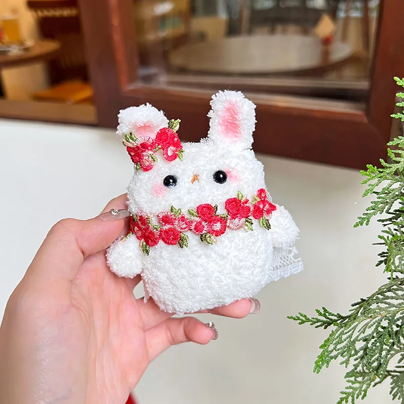 Wedding Rabbit Cute Soft Fluffy Fuzzy Case Per Apple Airpods 2 3 Generation Cover Per Airpods Pro 2Nd Gen Air Pods Protettivo