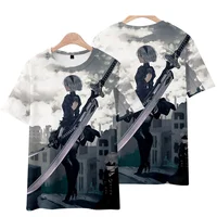 2024 Hot Game NieR:Automata 3D Digital Printing T-shirt Women Men Summer Short Sleeve Funny Tshirt Graphic Tees Cosplay Costume 2