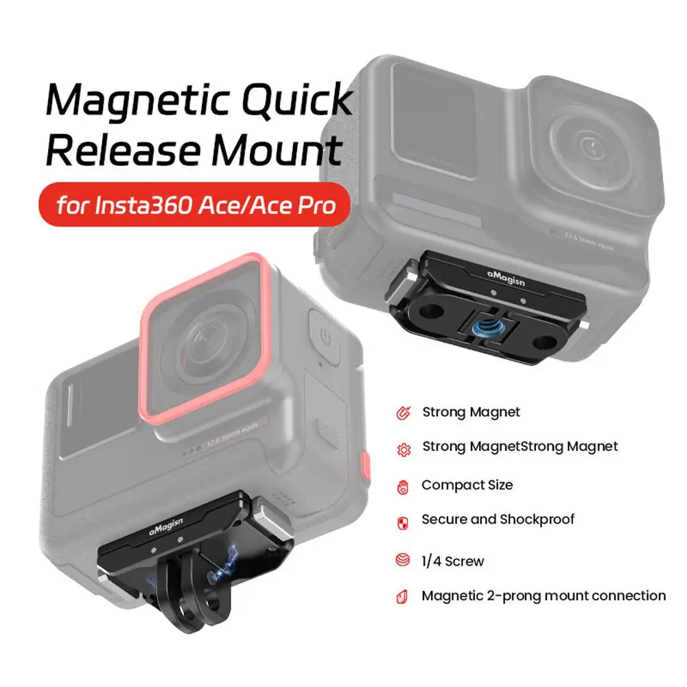 

Magnetic Quick Release Adapter Mount Brackets Action Camera Accessory For Insta360 Ace Pro Camera Construction Z4h8