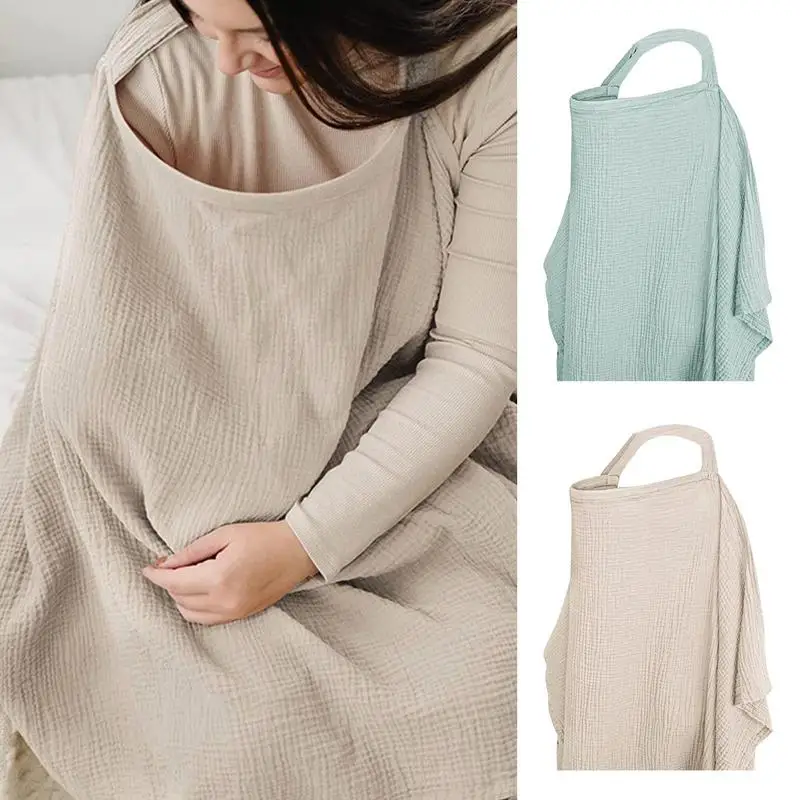 

Breastfeeding Cover Privacy Cotton Nursing Cover Poncho 360 Degree Coverage Breathable Comfortable Nursing Covers For Mother