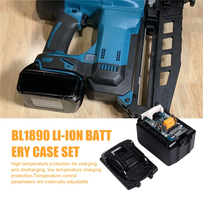 【Be worth】 New--BL1890 Li- Case Charging Protection Circuit Board Box BL1860-15 For 18V 9.0Ah Sticker Label