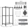 3 Tier Shelves Storage, Wire Shelf Unit, Standing Adjustable Metal Shelves Organizer, Storage Racks for Restaurant Garage Pant 3