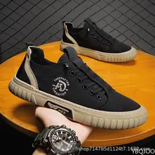  Canvas Shoes Breathable Men Sneakers Casual Walking Flats Slip-on Man Vulacnized Shoes Summer Working Footwear Zapato De Hombre 