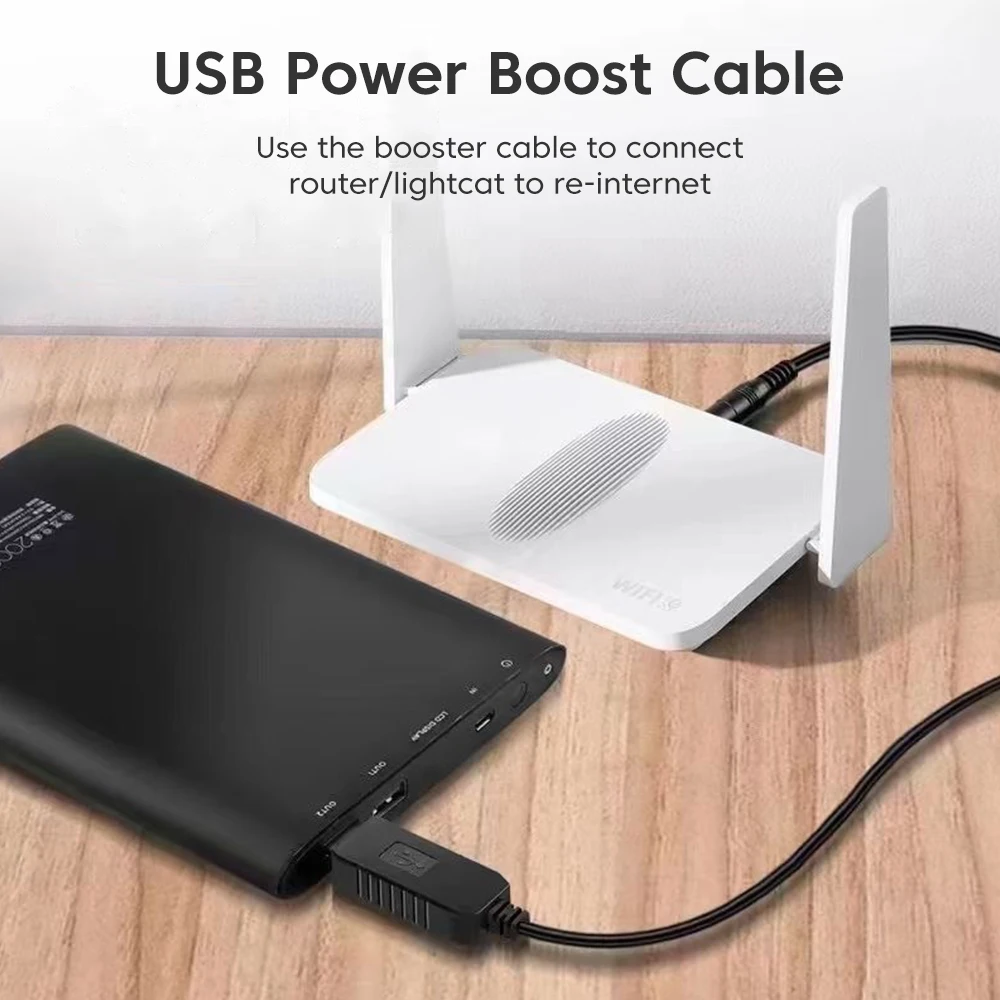 Universal USB to DC Power Boost Converter Cable with 8 Adapters - 5V to 12V Charging Solution