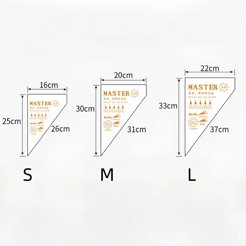 100PCS Thick Piping Bag Disposable Pastry Bags DIY Cake Cream Decoration Icing Bag Baking Tool Pastry Sleeves for Frosting Cake