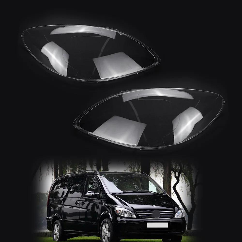 for Mercedes Benz W639 Vito Viano 2004-2010 Car Clear Headlight Lens Cover Shell 1