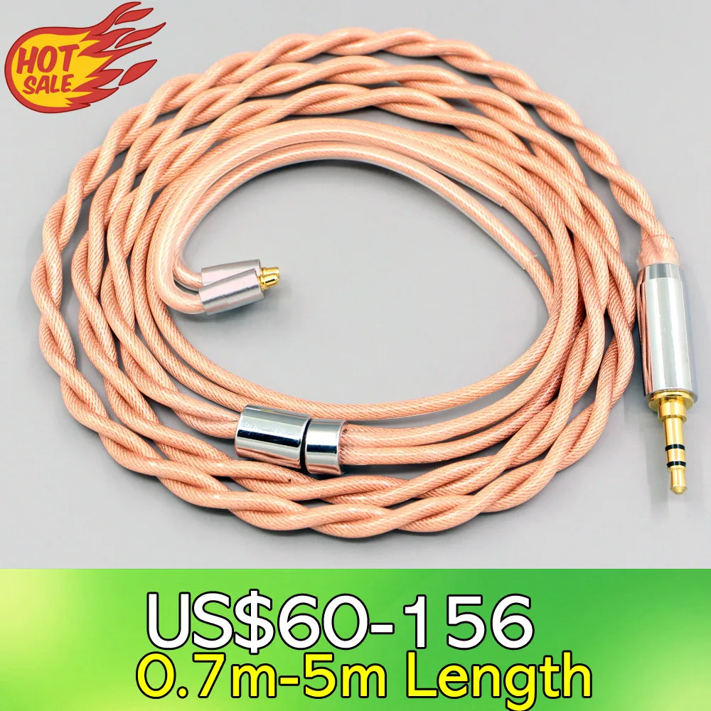 

Type6 756 core Shielding 7n Litz OCC Earphone Cable For Dunu T5 Titan 3 T3 (Increase Length MMCX) 2 cores 2.8mm LN007988