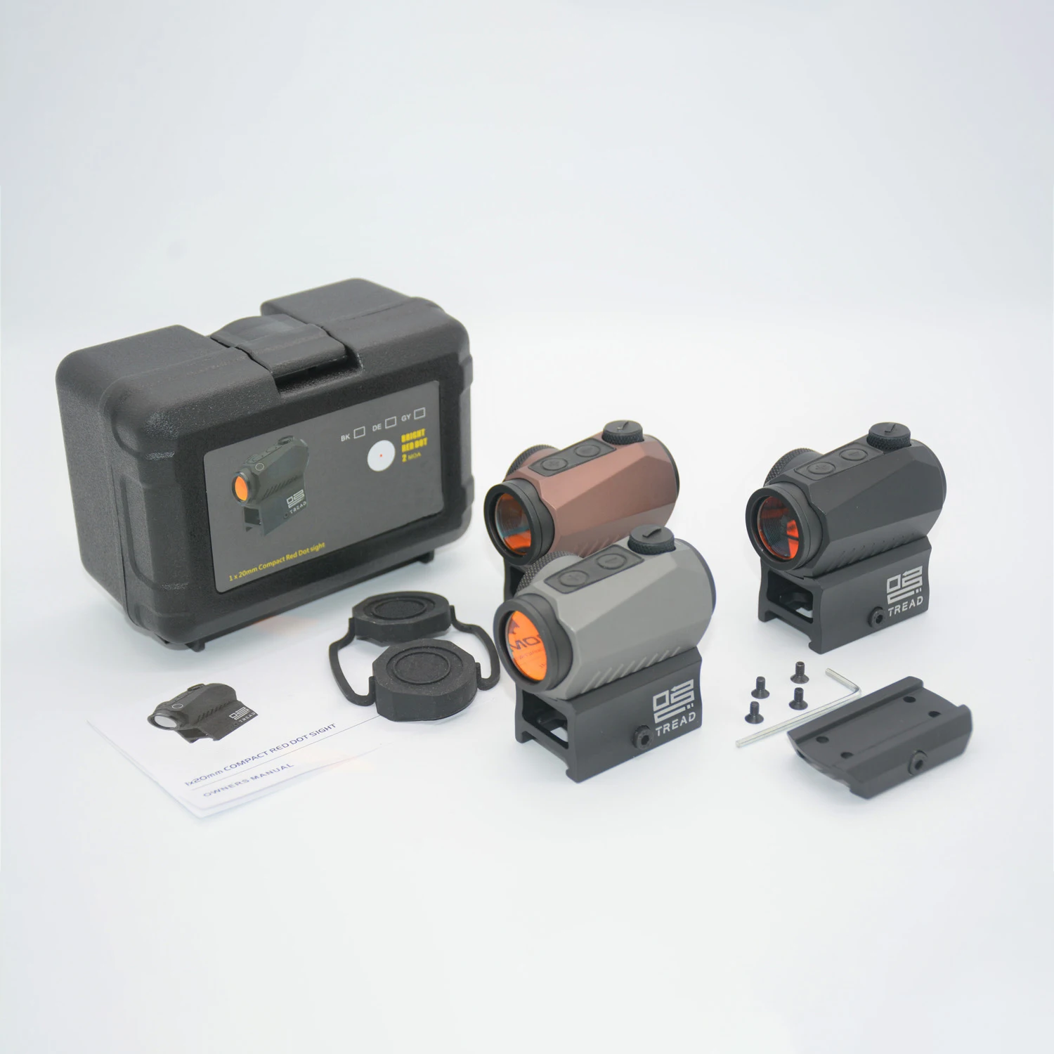 Tactical R5 1x20mm 2 MOA Red Dot Sight Fast Mount Reflex Scope Holographic Waterproof Riflescope 20mm Riser Mounts Hunting