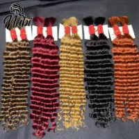 Nabi Boho tresses cheveux humains 50g/paquet vague profonde cheveux en vrac brésilien humain tressage cheveux 6 paquet pleine tête pour les femmes noires 5