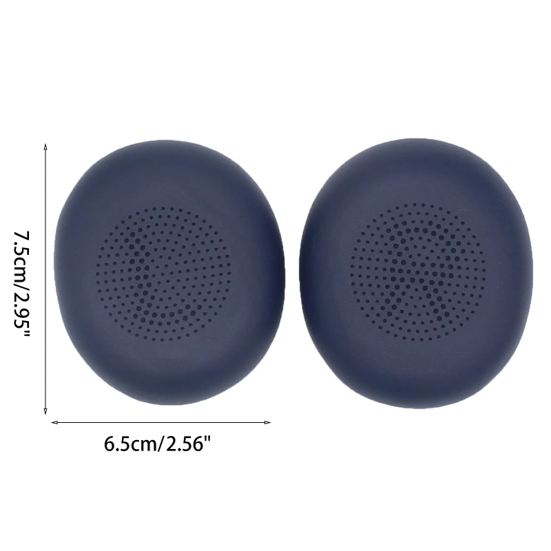 1 Pair Earpads Replace Protein Leather Earpads Ear Cushion Sponge Earmuffs for JABRA Elite 45h/Evolve 2 65