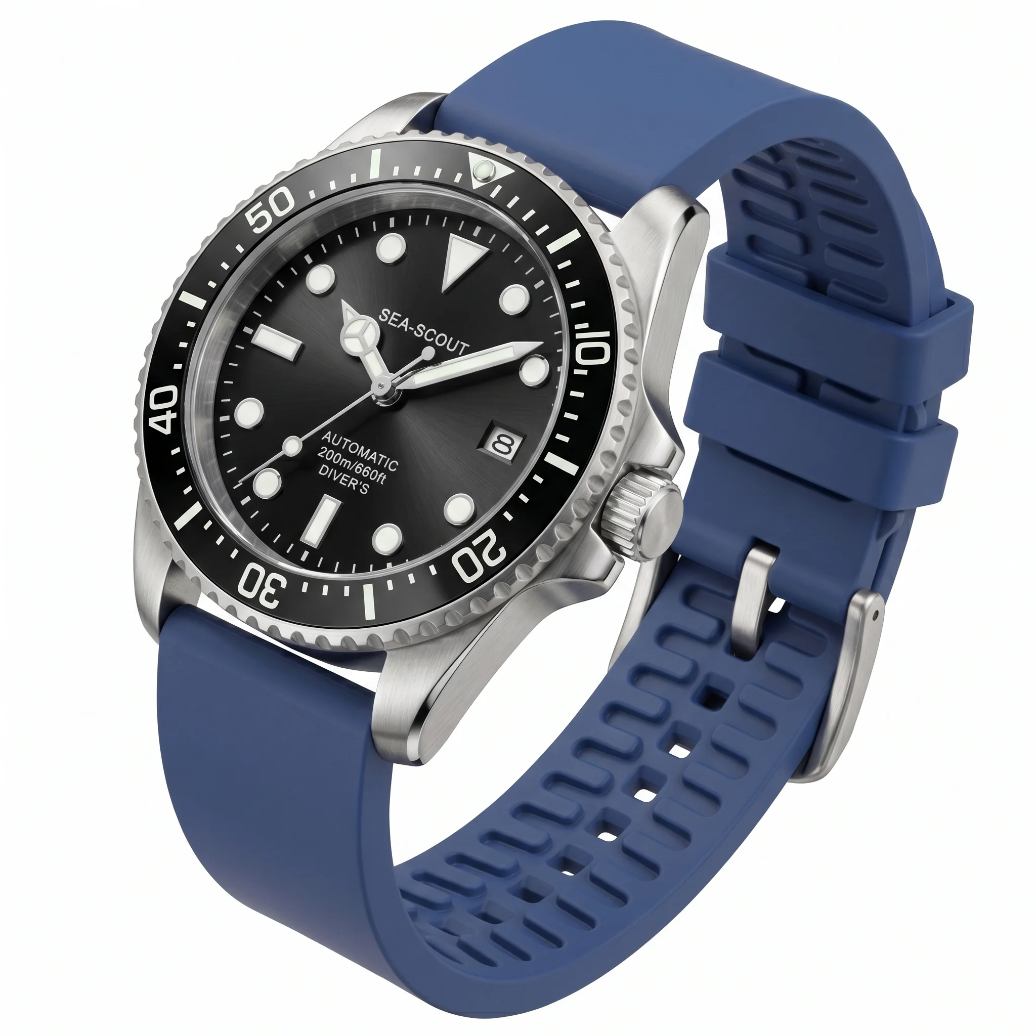 Premium Waterproof Silicone Sports Watch Band - Durable, Soft Rubber Strap Replacement