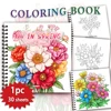 Adult Coloring Book - 30 Sheets Women's Spiral Coloring Book, 8.3X 8.3 Inches, Drawing Book, Birthday Gift, Holiday Party Gift 1