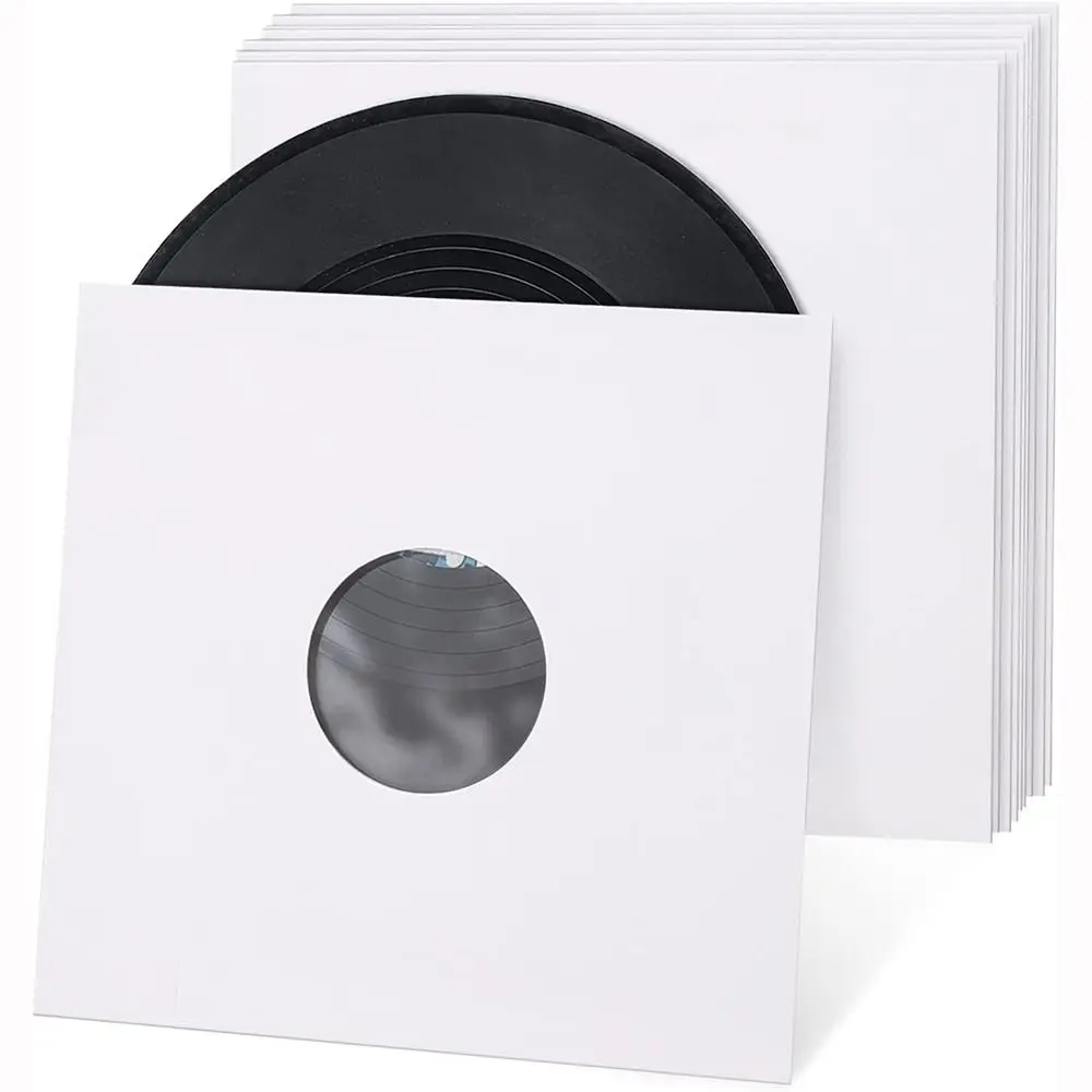 1PC 7/10/12inch Black White Paper & Poly Lined Record Inner Sleeves for LP Vinyl Records Anti Static Record Storage Album Covers