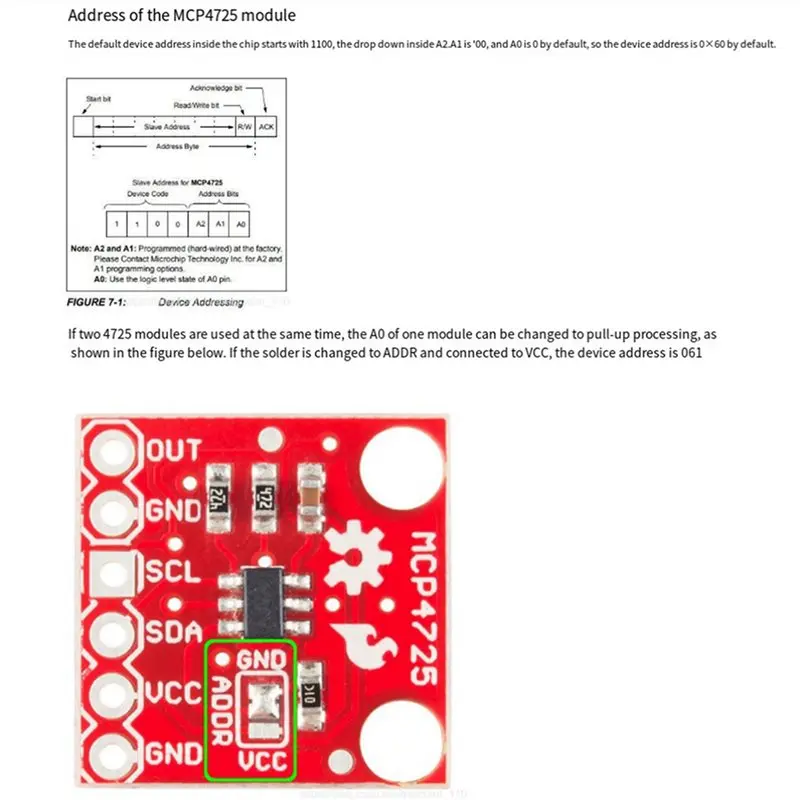 T31C-5X MCP4725 I2C DAC 디지털 컨버터 모듈 Arduino용 디지털-아날로그 EEPROM 개발 보드