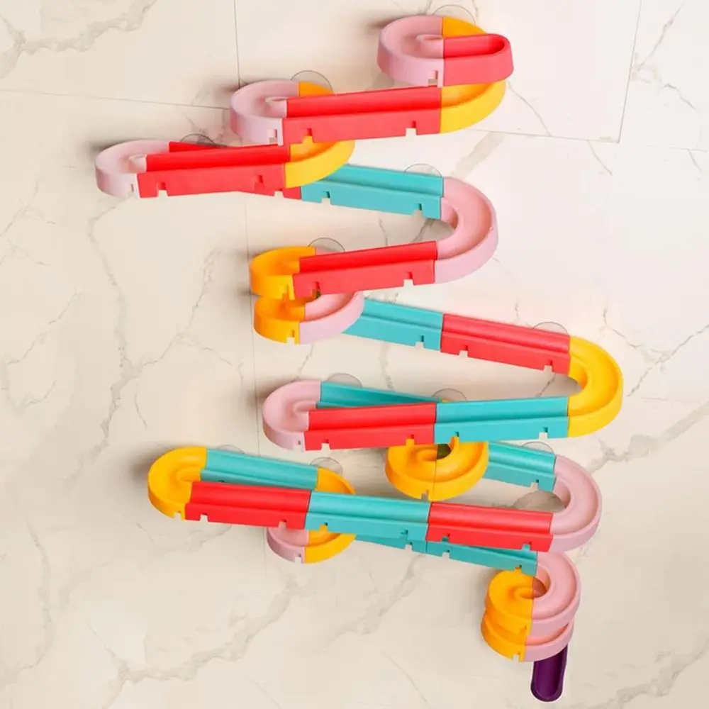 Creative Cute Baby Assembling Track Slide Colorful DIY Track Slide Suction Cup Toys Plastic Funny Bathtub Set Kids Gifts