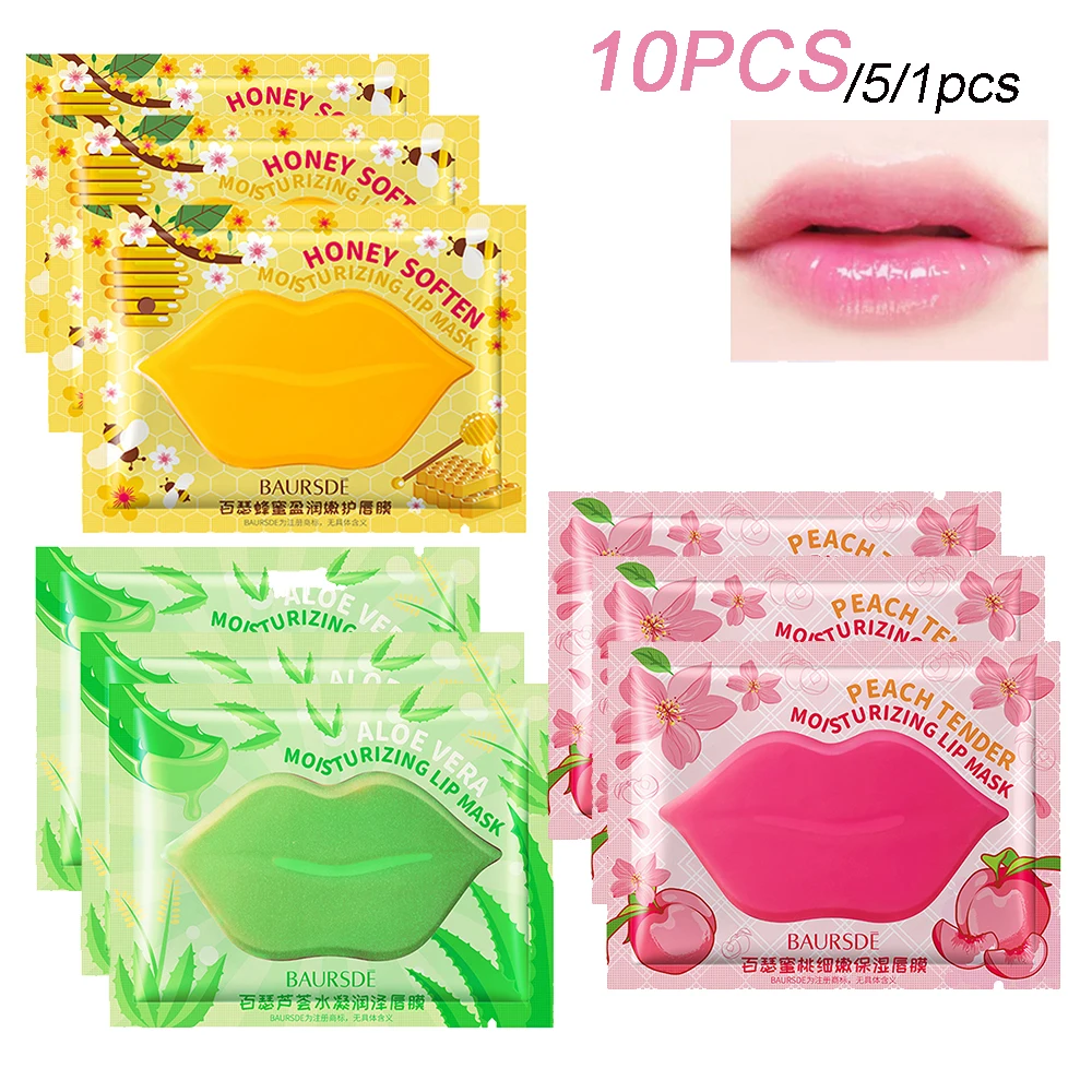 1510PackCollagenNourishingLipMaskAntiAgingWrinkleMoisturizer