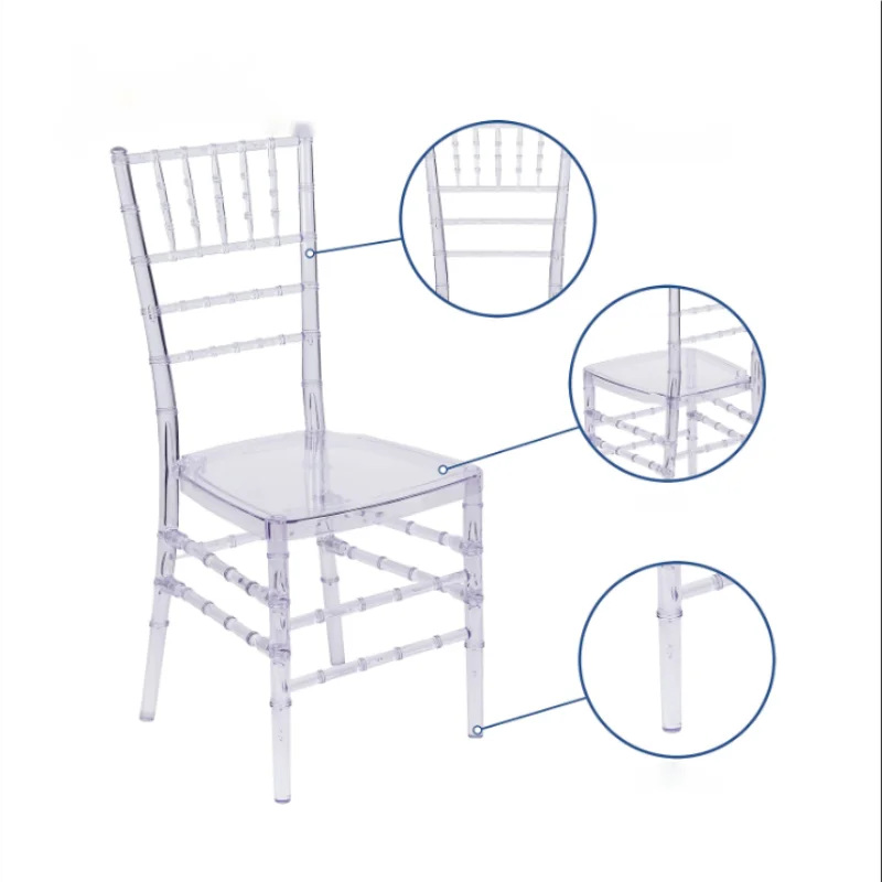 Transparent acrylic event party dining sale acrylic plastic chiavari crystal clear wedding chair