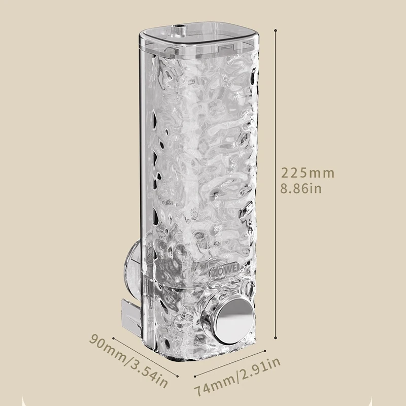 450ml New Transparent Liquid Soap Dispenser Wall-mount Bathroom Accessories Lotion Soap Container for Home Decor