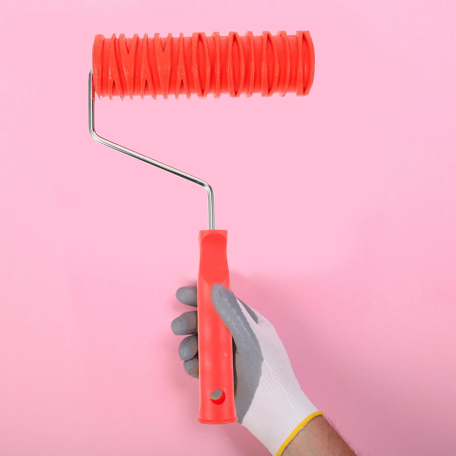 

Paint Embossing Roller Patterned Rubber DIY with Handle Textured Wall Decoration