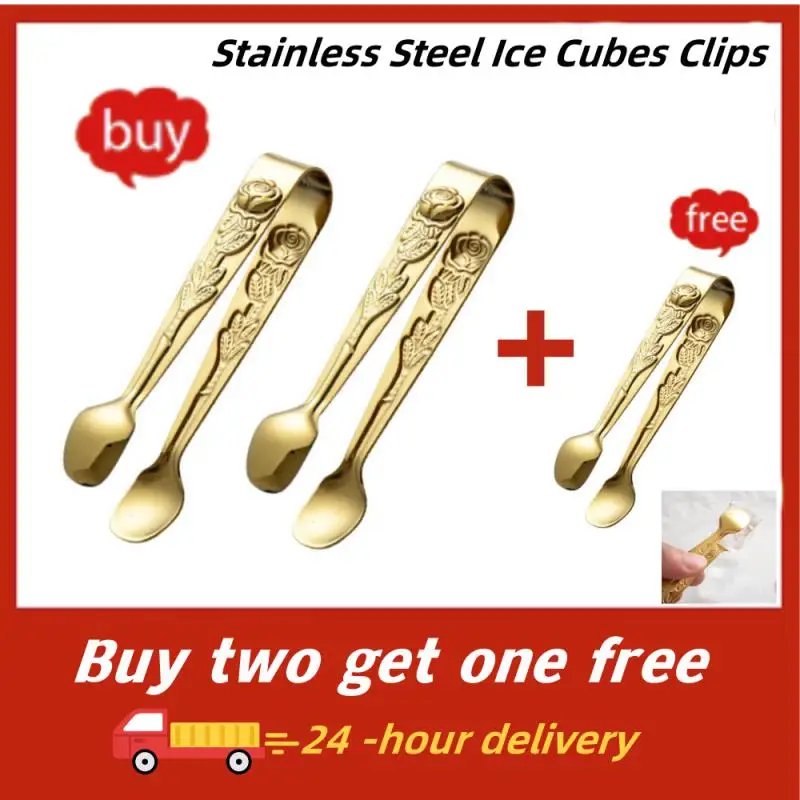 1/3 Pz In Acciaio Inox Cubetti Di Ghiaccio Clip Zucchero Pinze Alimenti Bbq Clip Morsetto Di Ghiaccio Strumento Bar Cucina Servire Tong Accessori Da C