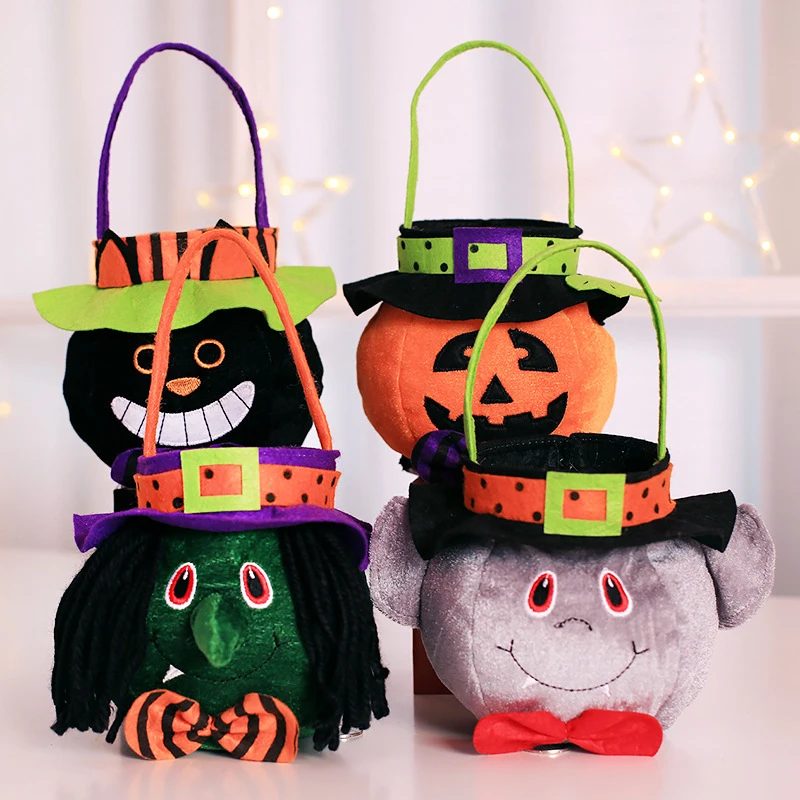 Halloween Hand Bag Witch Pumpkin Trick Or Treat Party Horror Ghost