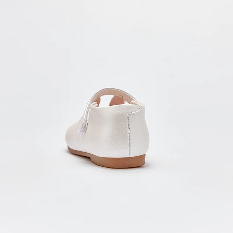 Dave Bella Girl's Princess Autumn Leather White Rabbit Ears Design Kids Shoes Rubber Sole Children Causls Shoes DB1240205