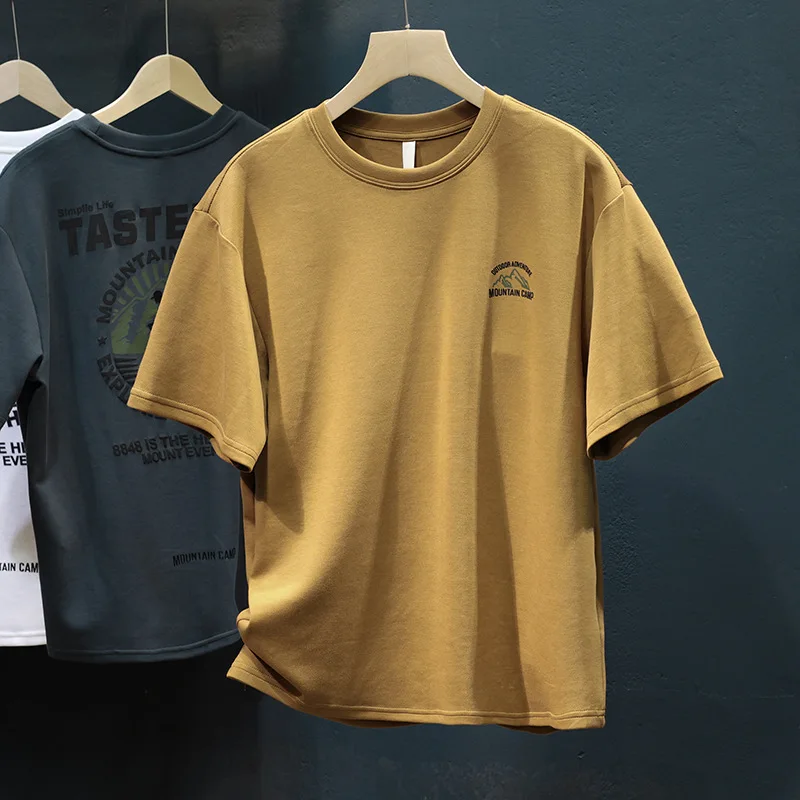 

2024 new summer fashion MEN'S printed short-sleeved T-shirt thin breathable soft casual all-match round neck T-shirt