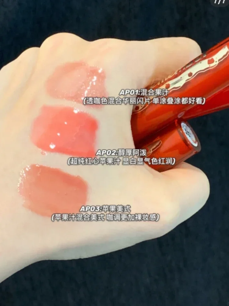 LEEMEMBER Christmas WaterLight Shimmer Blush Lipstick Multiuse Red Apple Clear Cheek Easy to Wear